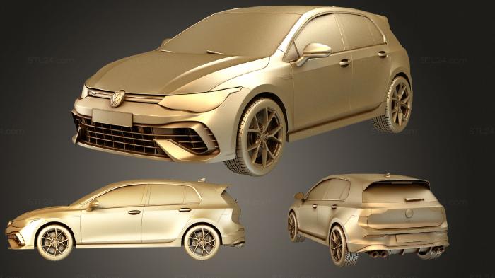 Автомобили и транспорт (Фольксваген гольф 8 R, CARS_3903) 3D модель для ЧПУ станка
